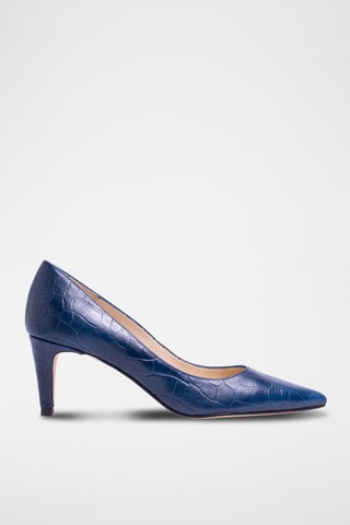 Décolleté in pelle - Navy