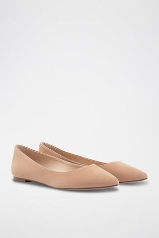 Ballerine in pelle scamosciata - Nude - Beige