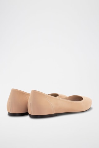 Ballerine in pelle scamosciata - Nude - Beige