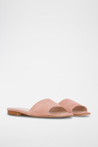 Ciabatte in pelle scamosciata - Beige