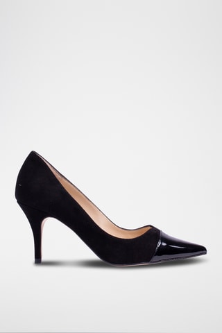 Décolleté in pelle - Nero
