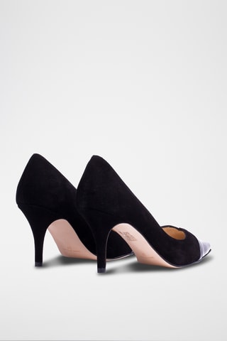 Décolleté in pelle - Nero