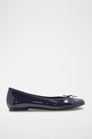 Ballerine in pelle verniciata - Navy