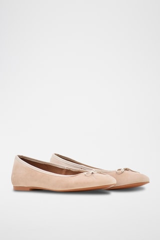 Ballerine in pelle scamosciata - Beige