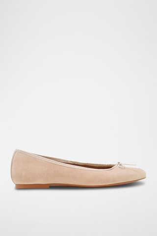 Ballerine in pelle scamosciata - Beige