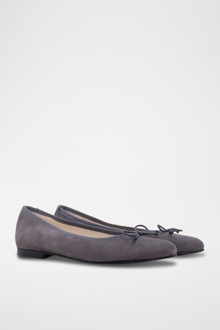Ballerine in pelle scamosciata - Grigio