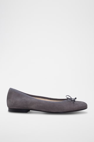 Ballerine in pelle scamosciata - Grigio