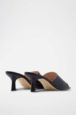 Sandali con tacco in pelle nappa - Navy