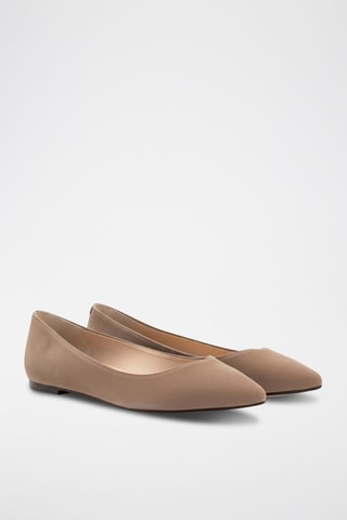 Ballerine in pelle scamosciata - Taupe - Taupe