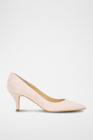 Décolleté in pelle scamosciata - Ecrù