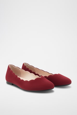 Ballerine in pelle scamosciata - Rosso