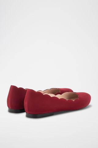 Ballerine in pelle scamosciata - Rosso