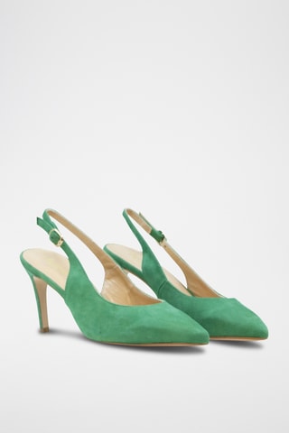 Décolleté in pelle scamosciata - Verde
