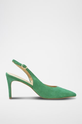 Décolleté in pelle scamosciata - Verde