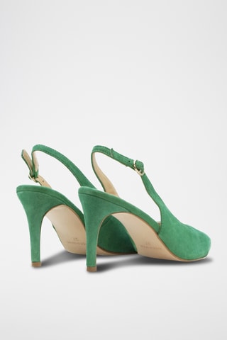 Décolleté in pelle scamosciata - Verde