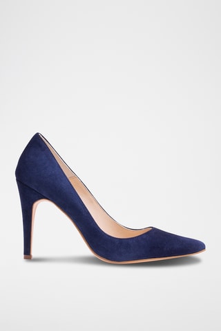 Décolleté in pelle scamosciata - Navy