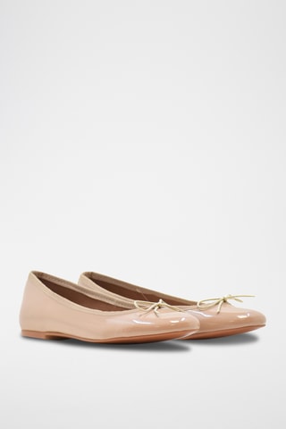 Ballerine in pelle verniciata - Beige