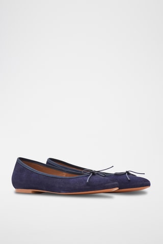 Ballerine in pelle scamosciata - Navy
