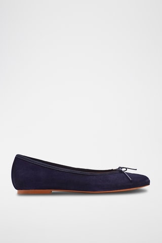 Ballerine in pelle scamosciata - Navy