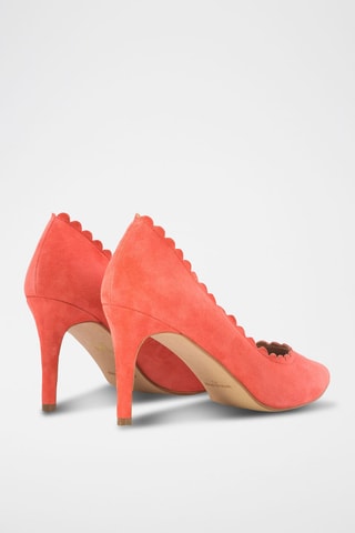 Décolleté in pelle scamosciata - Arancione