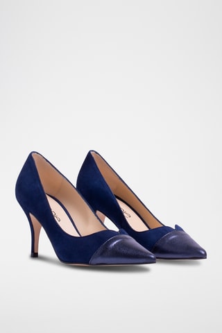 Décolleté in pelle scamosciata - Navy