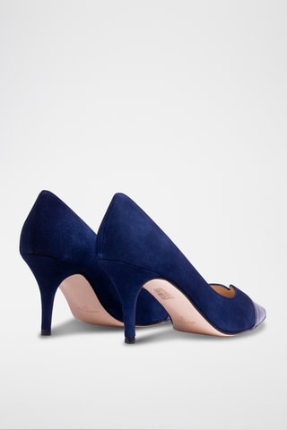 Décolleté in pelle scamosciata - Navy