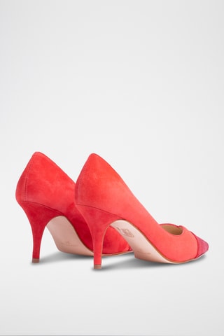 Décolleté in pelle scamosciata - Rosso