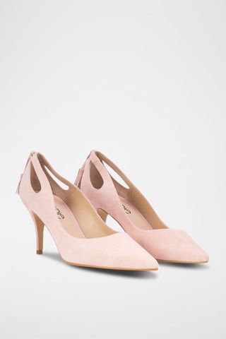 Décolleté in pelle scamosciata - Rosa