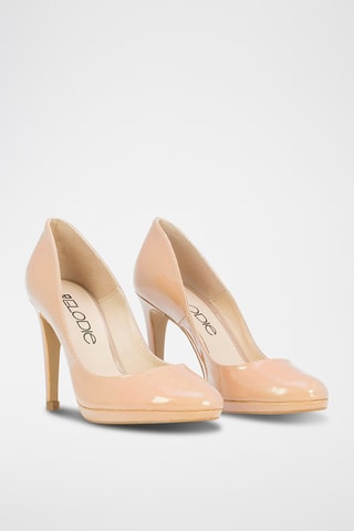 Décolleté in pelle verniciata - Beige
