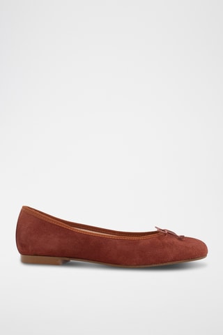 Ballerine in pelle scamosciata - Rosso