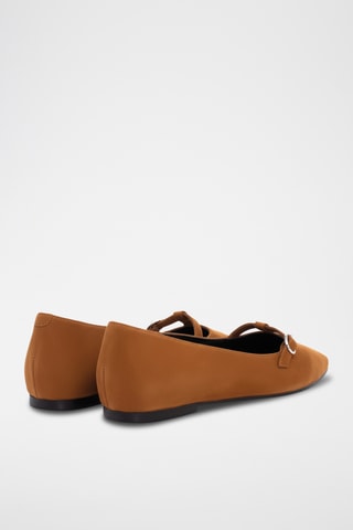 Ballerine in pelle scamosciata - Marrone