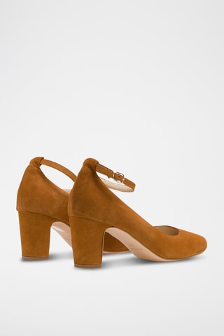 Décolleté in pelle scamosciata - Marrone