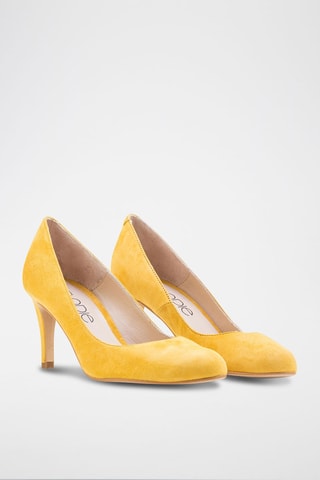 Décolleté in pelle scamosciata - Giallo