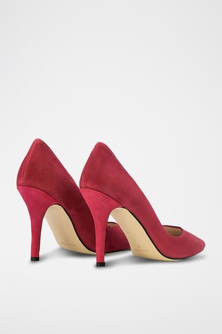 Décolleté in pelle scamosciata - Rosso