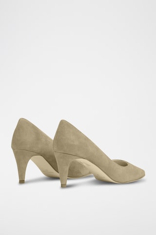 Décolleté in pelle scamosciata - Taupe