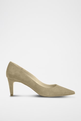 Décolleté in pelle scamosciata - Taupe