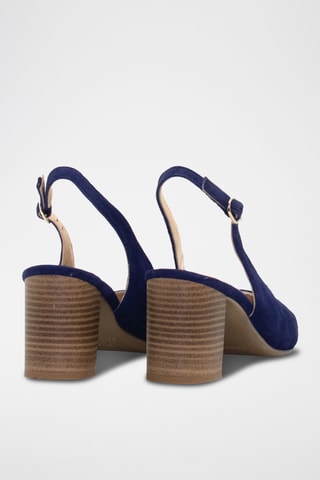 Décolleté in pelle scamosciata - Navy