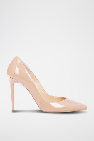 Décolleté in pelle verniciata - Beige
