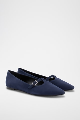 Ballerine in pelle scamosciata - Navy