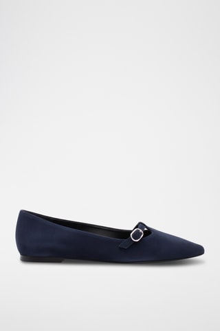 Ballerine in pelle scamosciata - Navy