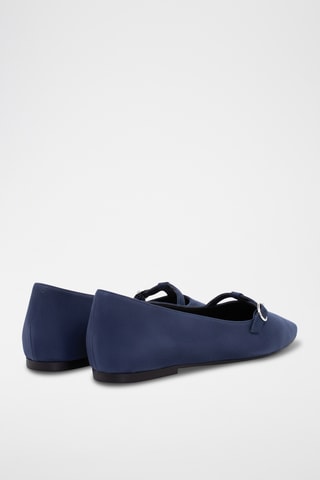 Ballerine in pelle scamosciata - Navy