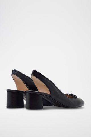 Décolleté in pelle nappa - Nero