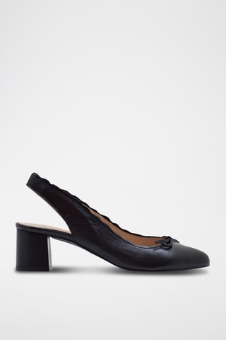 Décolleté in pelle nappa - Nero