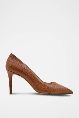 Décolleté in pelle - Marrone
