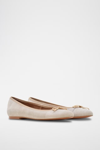 Ballerine in pelle scamosciata - Beige