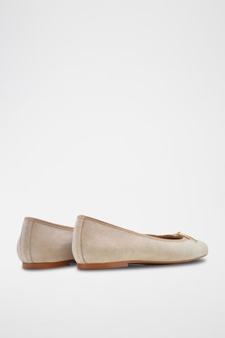 Ballerine in pelle scamosciata - Beige
