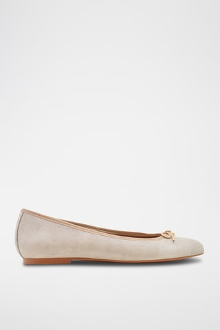 Ballerine in pelle scamosciata - Beige