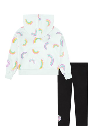 Sweater met Capuchon en Legging - Zwart en roze