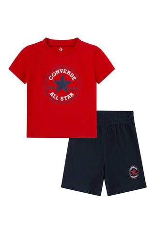 T-shirt en Bermuda - Wit, rood en blauw