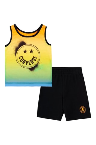 Hemd en Short - Zwart, blauw en geel